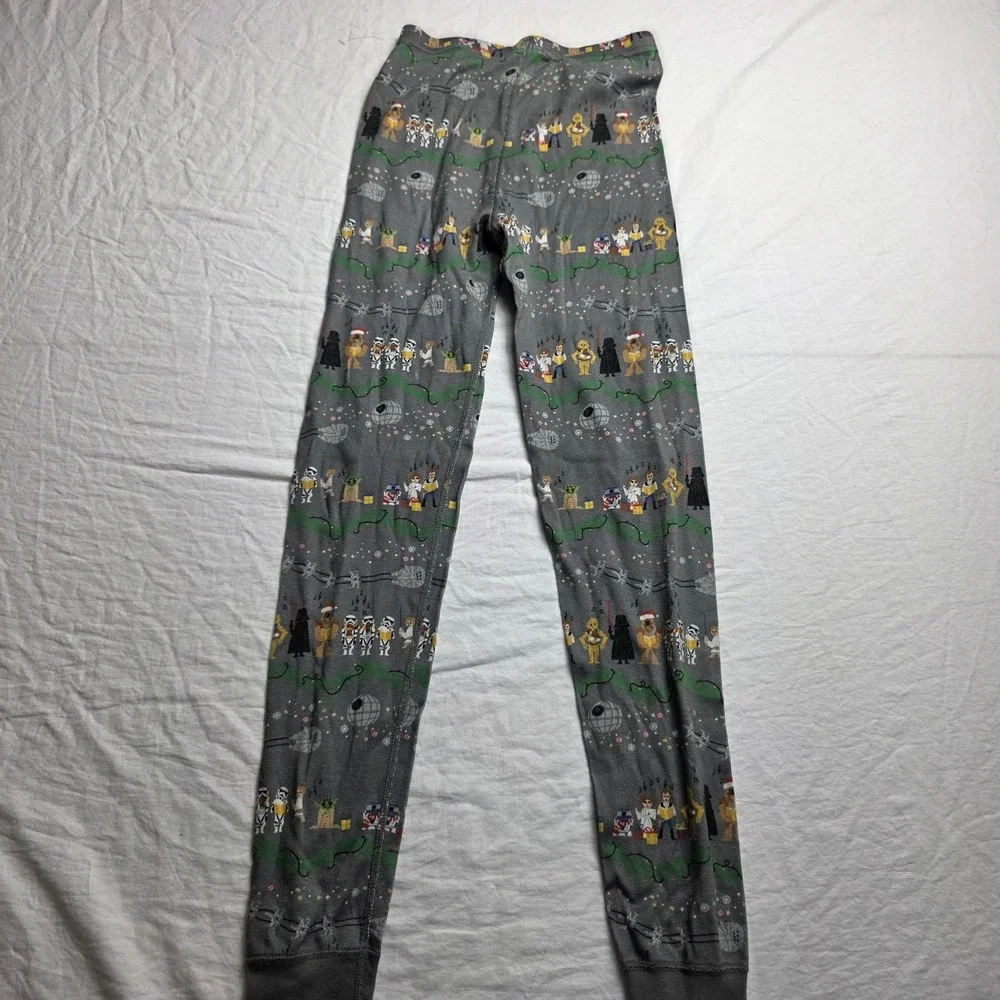 hanna andersson boy's pajama pants star wars christmas gray size 12